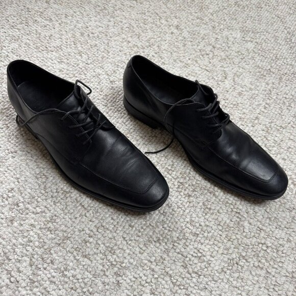 Cole Haan Mens Air Adams Black Dress Oxford Apron Toe Derby C09438 Size 12 M - Picture 4 of 16